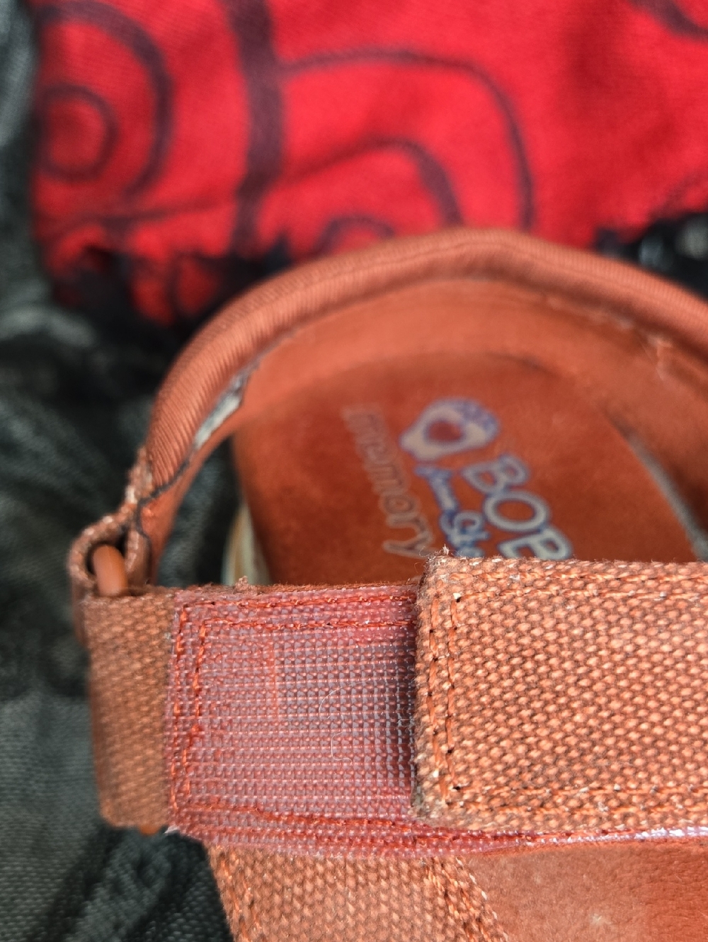 Bob's from Skechers, jute wrapped petite wedge, Beach look, brick red Sandals - Picture 12 of 13